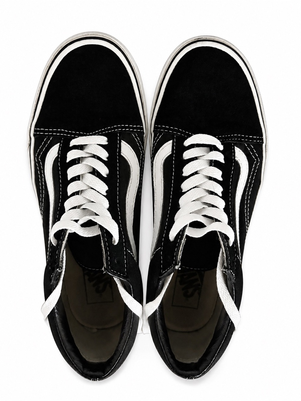 Vans Women’s Black/White Sk8-Hi Classic Skate Shoes